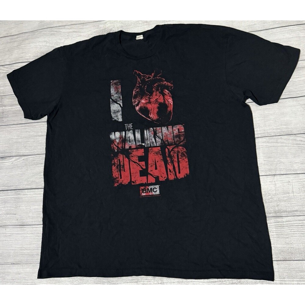 Rare Walking Dead Graphic T Shirt I Heart The Walking Dead 2013 Size 3XL XXXL